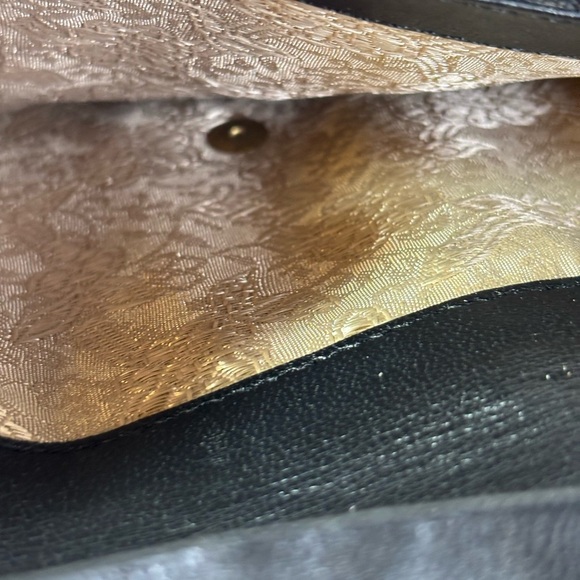 ADAMIS Black Leather Travel Wallet Snap Closure UNISEX - Picture 9 of 10